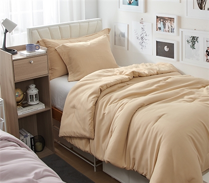 Dorm Haul - Cozy Twin XL College Comforter - Marzipan