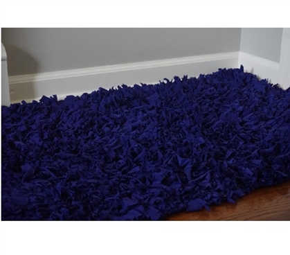 Jersey Knit Cotton College Dorm Rug - Downtown Purple Dorm Essentials Cheap Dorm Supplies
