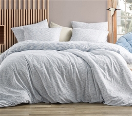 Twin Extra Long Comforter Set Blue College Bedding Essentials White Microfiber Blanket