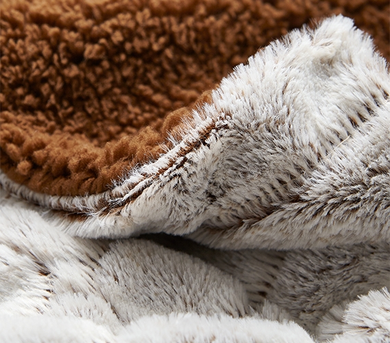 Neutral Dorm Bedding Set Teddy Fleece Blanket Extra Long Twin