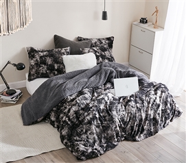 Dorm Duvet Cover Black and White College Bedding Ideas Cool Twin XL Blanket for Guys