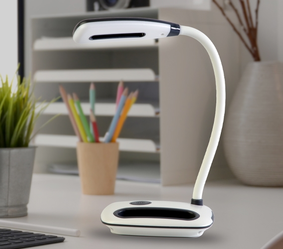 Dorm Room Desk Essentials - One Touch 20 LED Desk Lamp with USB Power Cord  - College Lighting