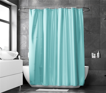 Assorted Color Magnetized College Shower Curtain Liner for In-Suite Dorm Showers
