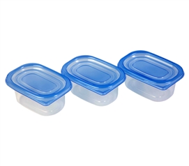 Dorm Kitchen Storage Cheap Plastic Food Containers 3 Pack Large Tupperware Bowls with Lids
