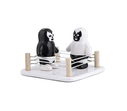 Luchador Salt And Pepper Shakers