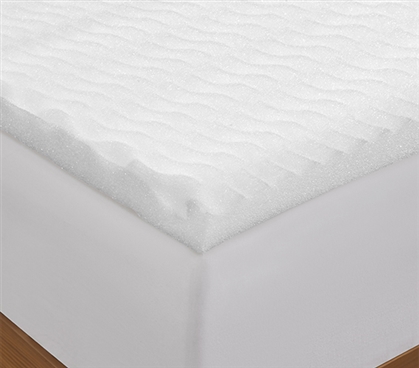 Extra Long Twin Bed Pad 5 Zone Pressure Point Mattress Topper Egg Crate Dorm Room Bedding Essentials