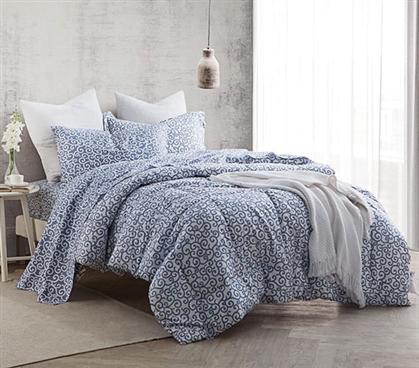 Dorm Essentials Designer Twin XL Comforter Set Twin XL Bedding Gray Dorm Bedding Dorm Necessities