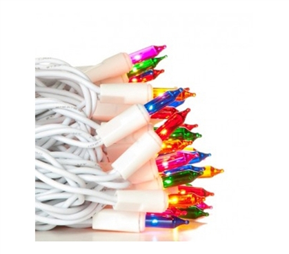 Mini Dorm Lights - Multi-Color - White Wire