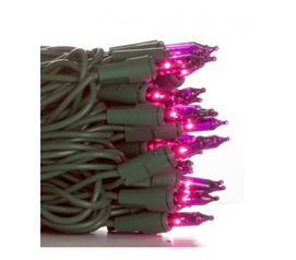 Mini Dorm Lights - Purple - Green Wire