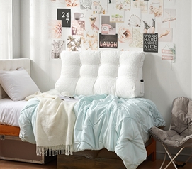 Rainha Bed 2 Sofa - Slouchback Pillow Cushion - White Boucle