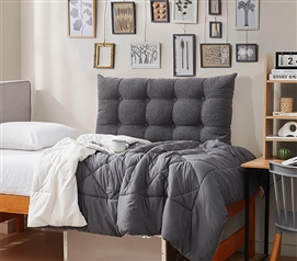 Rainha Bed 2 Sofa - Tufted & Boucle Pillow Cushion - Dark Gray