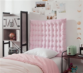 Rainha Cushion Tufted College Headboard - Heavenly Pink