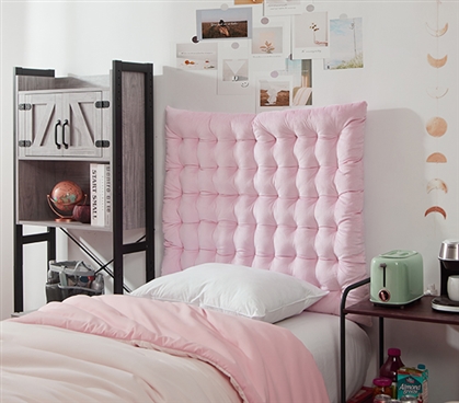 Rainha Cushion Tufted College Headboard - Heavenly Pink