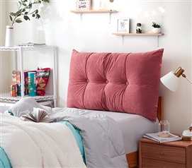 Dorm Headboard Pink Pillow Back Cushion Tufted Bedding College Supplies Checklist