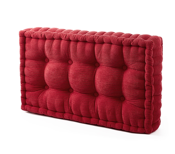 Rainha - Ultra Thick Tufted Floor Pillow - Crimson