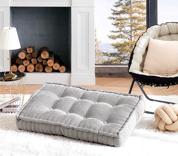 Large grey outlet floor cushion