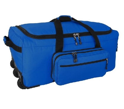 Mini Monster Bag Trunk - Blue Storage Trunk with Wheels Dorm Essentials