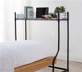 Unique Ways to Organize your Dorm Room Essential Mini Over The Bed Shelf Supreme Black College Furniture