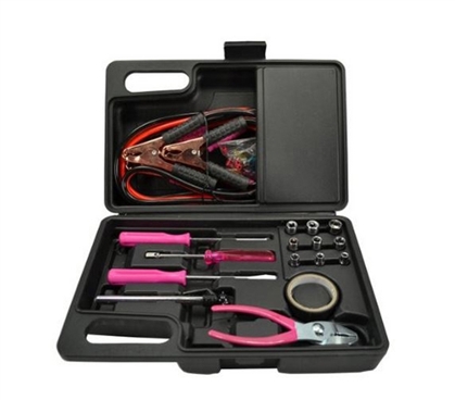 Auto Emergency Kit - 35 Pieces - Pink