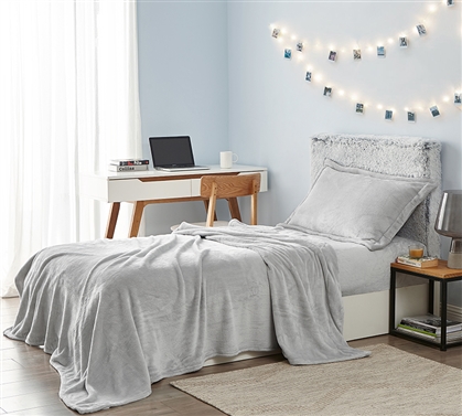 Gray Sheets Twin XL Dorm Bedding Essentials Checklist for Dorm Room Supplies College Sheet Set