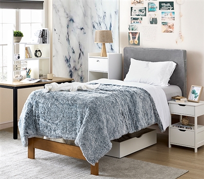 High Quality Dorm Essentials Twin XL Weighted Blanket 17 LB Plush Shaggy Bedding Set