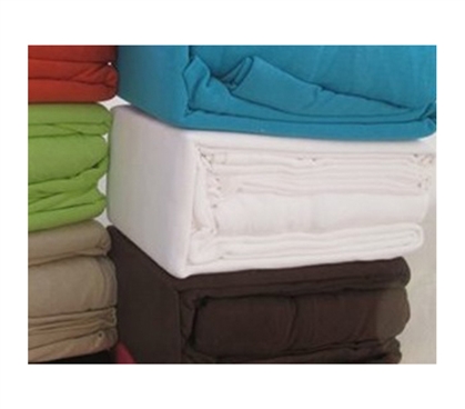 Comfy Bedding Essentials - College Jersey Knit Twin XL Sheets - Pure White