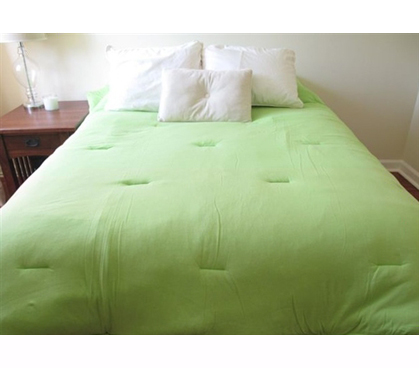 Jersey Knit Twin XL College Comforter (100% Cotton) - Light Avocado