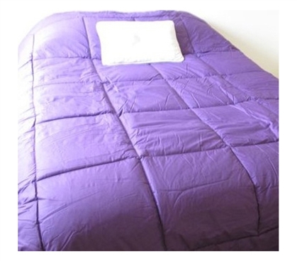 College Ave 100% Cotton Twin XL Comforter - True Purple - Perfect Twin XL Dorm Bedding