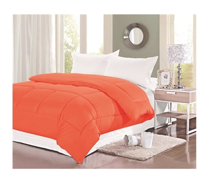 Natural Cotton Twin XL Comforter - College Ave - Orange