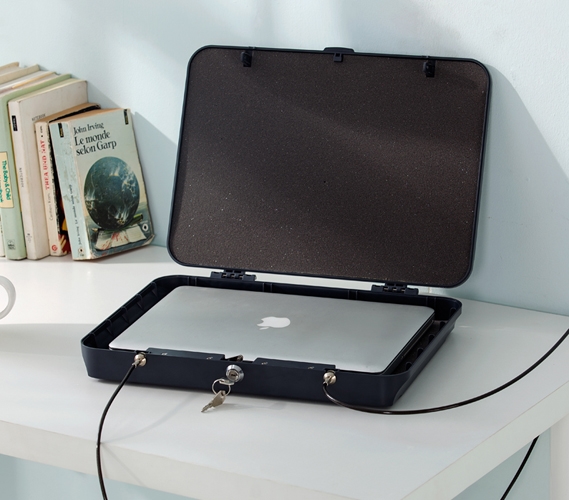 Laptop Safe keeps your personal computer safe and secure while away from  your college dorm