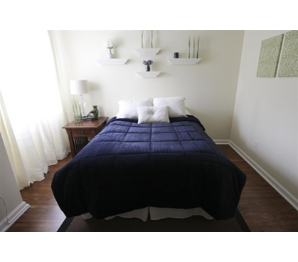 College Plush Comforter - Midnight Navy - Twin XL Dorm Blanket