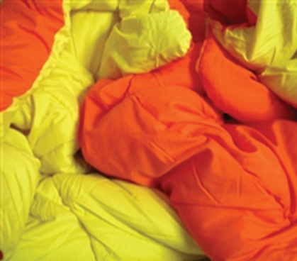 Switch College Bedding Color Every Week - Orange/Yellow Reversible College Comforter - Twin XL