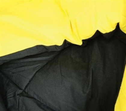 Choose Your Color - Black/Yellow Reversible College Comforter - Twin XL - College Essentials