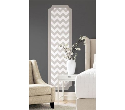 Peel N Stick - Gray And White Chevron Panel Decal