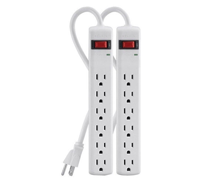 6-Outlet Surge Protector 2-Pack