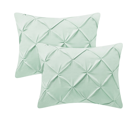 Green pillow clearance shams