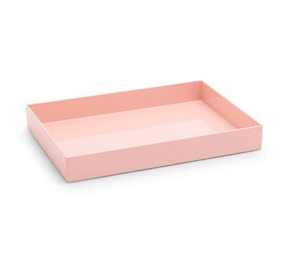 Beautiful College Desk Organization Large Hard Plastic Dorm Accessory Tray Blush Pink