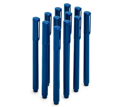 Ballpoint Pens - Set of 12 - Navy (Blue Ink)