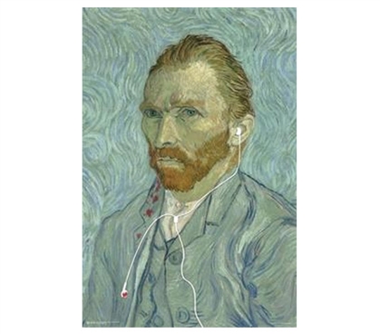 Van Gogh - Headphones Poster