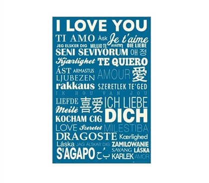 I LOVE YOU Dorm Poster Dorm Room Decorations Dorm Room Decor