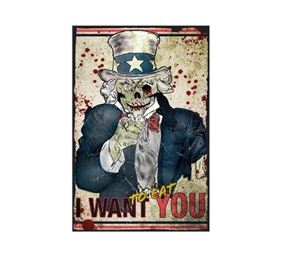 Zombie Uncle Sam College Poster College Dorm Decorations Dorm Essentials