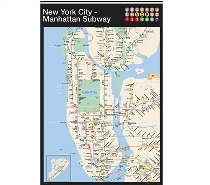 New York Manhattan Subway Map Cool Posters for Dorm Rooms Dorm Room Decorations