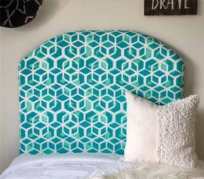 One of a Kind College Headboard Oceltic Teal Fashionable Dorm Decor Essential Bedding