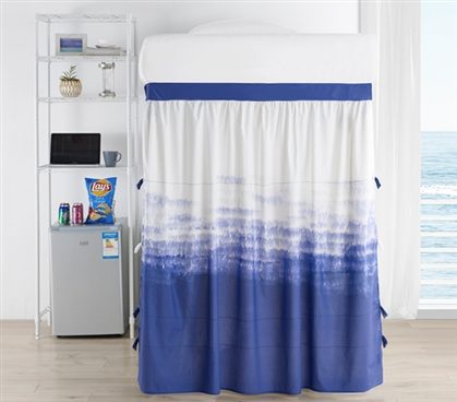 Purple Dip Dye Bedding Twin XL Bed Skirt Panels Wrap Around Dust Ruffle Colorful Dorm Decor