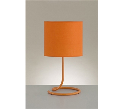 Necessary College Lighitng - Snail's Tail Desk Lamp - Orange - Adds Decor For Your Dorm