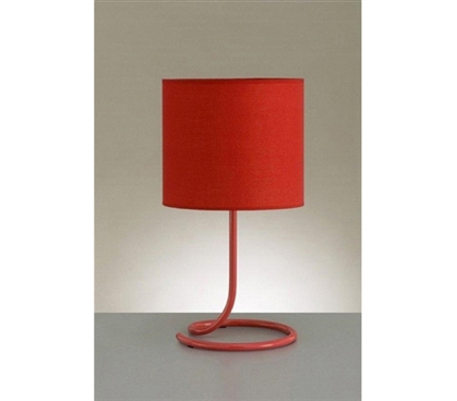 Keep Next To Your Dorm Bed - Spiral Desk Lamp - Red - Great Cheap Lamp