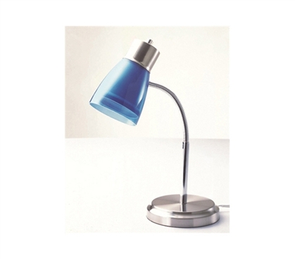 Keep Dorm Bright - Gooseneck College Desk Lamp - Blue - Great For Studying In College