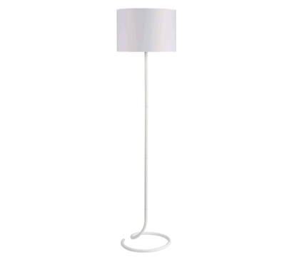 Essential For College - Snail's Tail Floor Lamp - Spiral White - Great Lamp For Dorms
