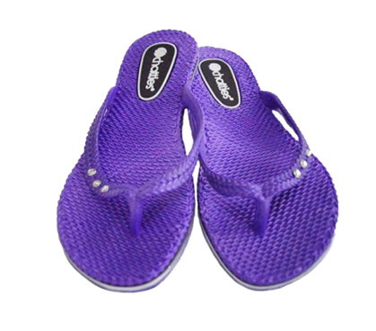 Afford-ably Fun & Pink - FunPurple Chatties - Shower Sandal