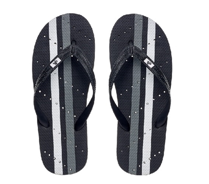 Showaflops - Men's Antimicrobial Shower Sandal - Athletic Stripe